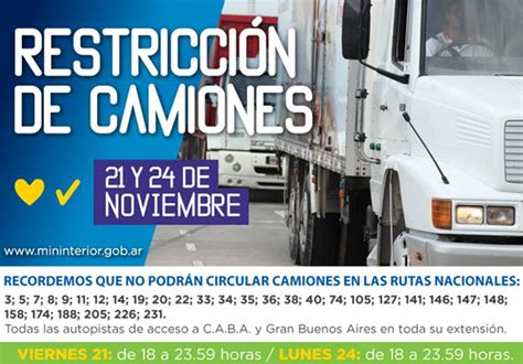 Restricción De Circulación De Camiones En Rutas Nacionales Informe Ansv Eduvia Educación