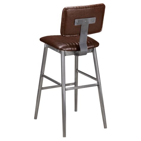 Ethan Meral Bar Stool In Clear Coat