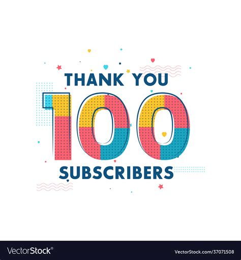 Thank You Subscribers Celebration Greeting Vector Image