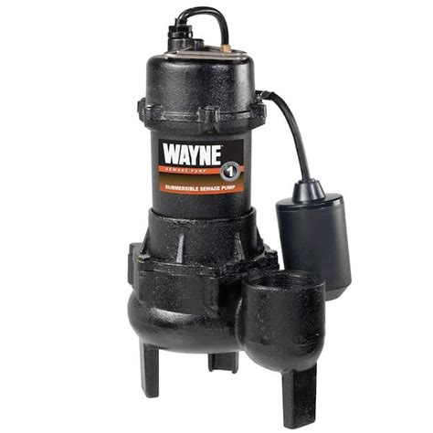 Wayne RPP 0 5 Hp Cast Iron Submersible Sewage Effluent W Tether Float