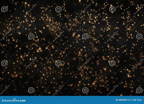 Golden Stars On Black Background Stock Illustration Illustration Of