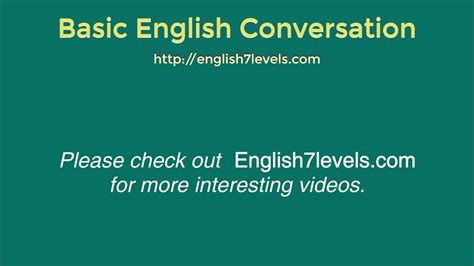 HỌc TiẾng Anh Basic English Conversation Practice English Listening And Speaking Practice Engli