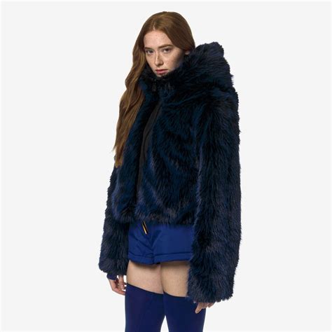Jackets Woman Brien 21 Amiable Eco Fur Reversible Short Black Pirate
