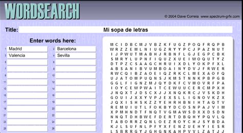 Escritor De Código Como Crear Una Sopa De Letras Online