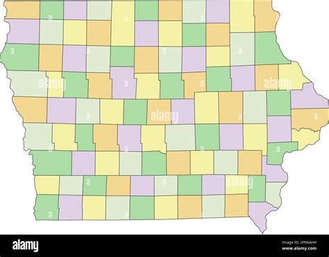 Detailed Political Map Of Iowa Ezilon Maps Images