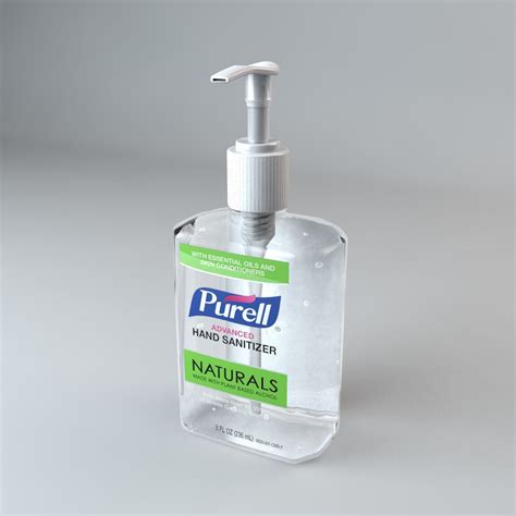 Purell Hand Sanitizer Bottle D Model Turbosquid