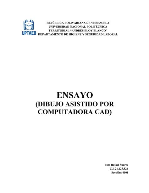 Ensayo Dibujo Asistido Por Computadora Pdf