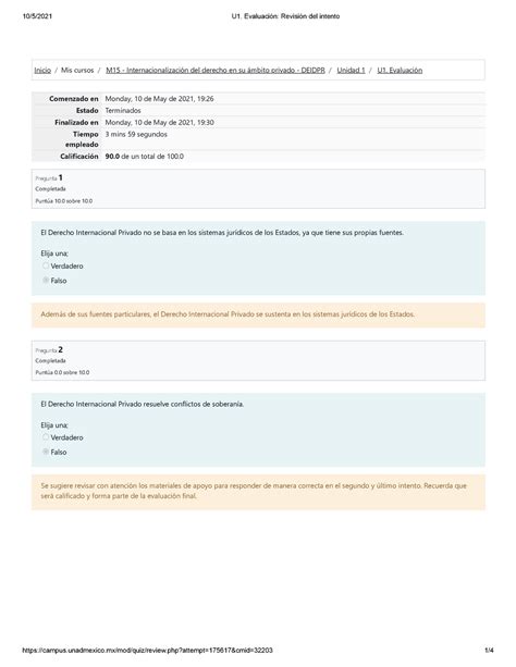 M15 U1 Evaluación Inicio Mis cursos M15 Internacionalización del