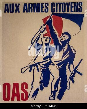 France, Algier, poster for ´´OAS´´.The Organisation armée secrète or OAS (meaning Secret Army ...