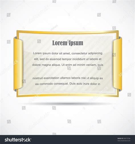 Gold Diploma Paper Card Gold Frame Stock Vector (Royalty Free) 90515746 ...