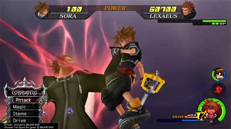 KINGDOM HEARTS 2 Final Mix Absent Silhouette Lexaeus Critical Mode