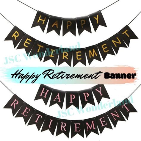 Happy Retirement Banner For Retired Party Banner Retirement Party