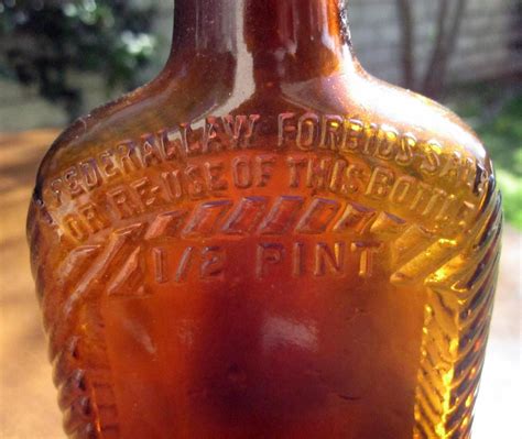 Clearance Vintage Post Prohibition Brown Whiskey Bottle