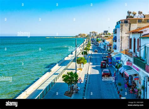 Larnaca Cyprus August 15 2017 Seaside Promenade In Larnaca Cyprus