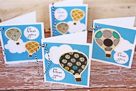 Set Of Hot Air Balloon Gift Tags Handmade Gift Tags Present Hang Tags Gift Tags Favor