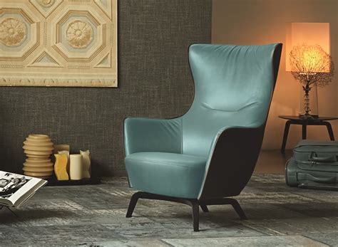 Poltrona Frau Mamy Blue Armchair Dream Design Interiors Ltd