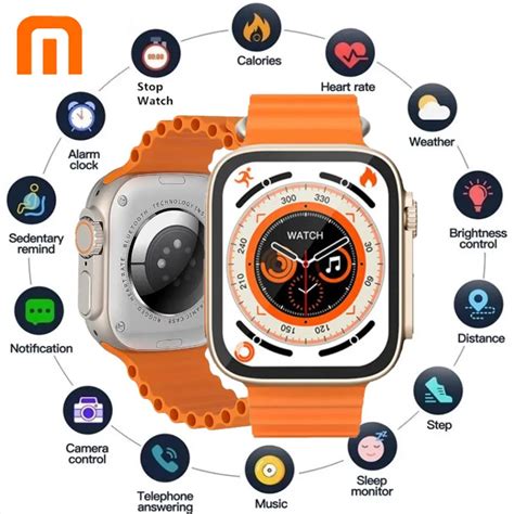 Nova série de relógio inteligente 8 ultra nfc smartwatch carregamento