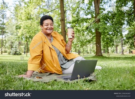 Full Length Portrait Happy Mature Woman Stock Photo Shutterstock