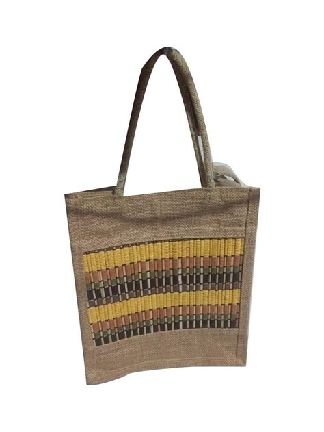 Webbed Handle Open 5kg Jute Printed Carry Bag Size Dimension 6 5x4