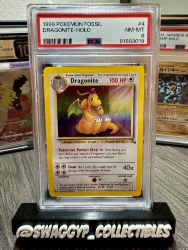 Dragonite 4 62 Fossil Set 1999 Pokémon WOTC 1st Edition Holo Rare PSA