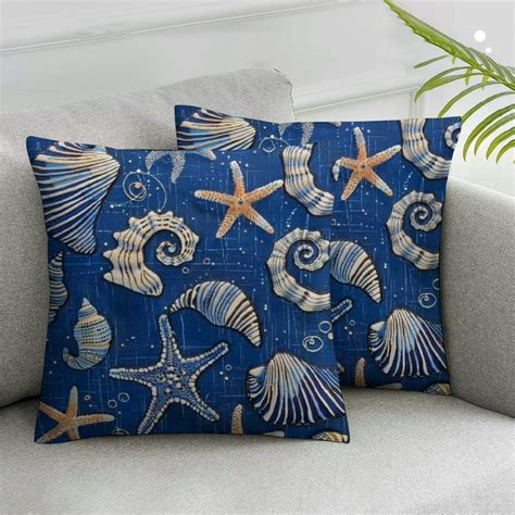 Gotuvs Hopyeer Nautical Coastal Outdoor Throw Pillows Cover Ocean Beach