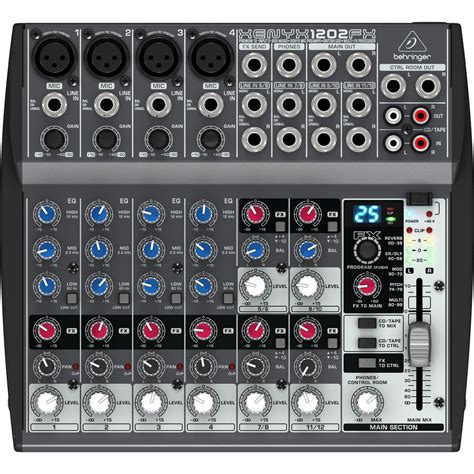 Behringer XENYX 1202FX 12-Channel Audio Mixer with Multi-FX Processor ...