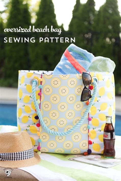 Tutorial And Pattern Oversized Beach Bag With Rope Handles Sewing