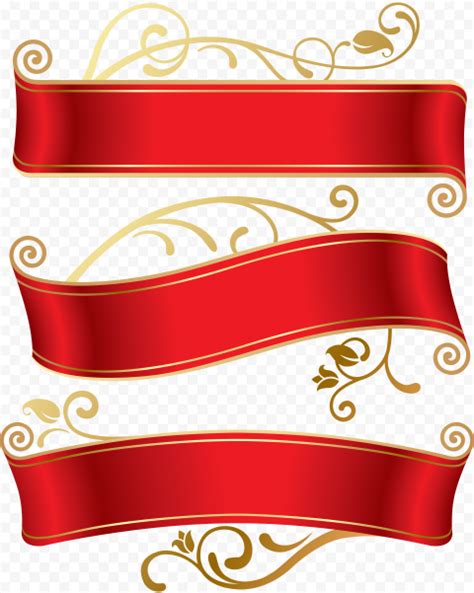 Collection Of Graphic Red And Gold Banner Ribbon Citypng