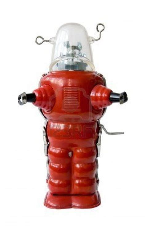 Old red metal robot - Vintage toy | Metal robot, Vintage toys, Retro robot