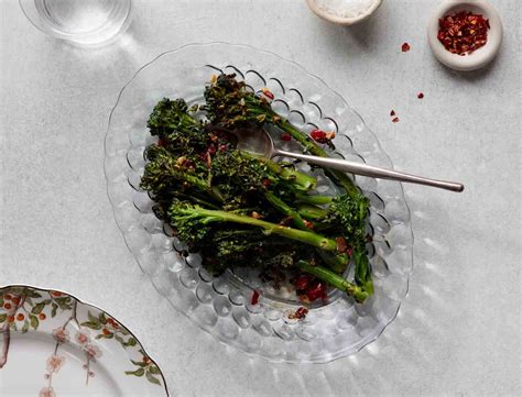 Broccolini With Garlic Anchovies And Hot Cherry Peppers Recipe Goop