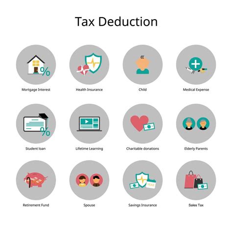 Type Of Tax Deductions And Tax Credits Icon 21014645 Vector Art At Vecteezy