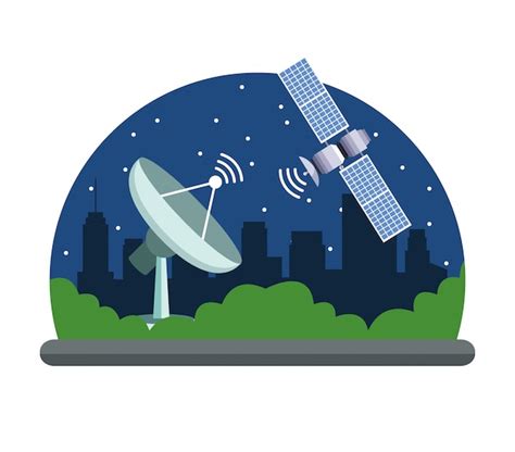 Servicio satelital de localización de gps Vector Gratis