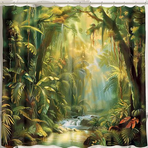 Tropical Paradise Shower Curtain Bring The Rainforest Home With This