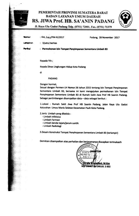 Contoh Surat Izin Tps Limbah B3 33 Koleksi Gambar