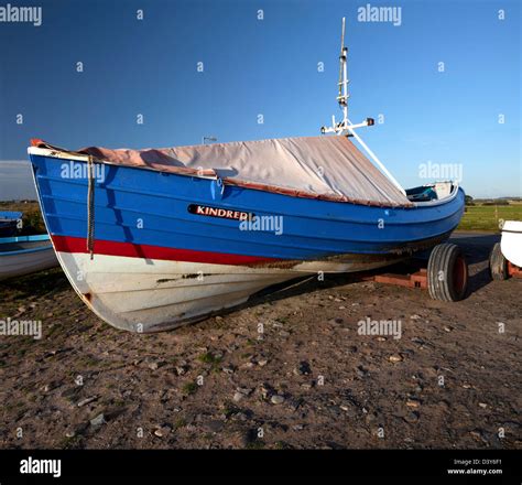 An image of a traditional Northumberland coble fishing boat on the ...