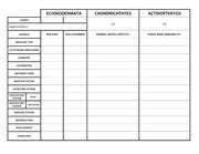 Exam 3 Comparative Anatomy - ECHINODERMATA CHONDRICHTHYES ACTINOPTERYGII n/a n/a SHARKS SKATES ...