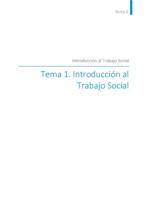 Tema 1 Introducción Al Trabajo Social Tema 1 Introducción Al Trabajo Social Tema 1