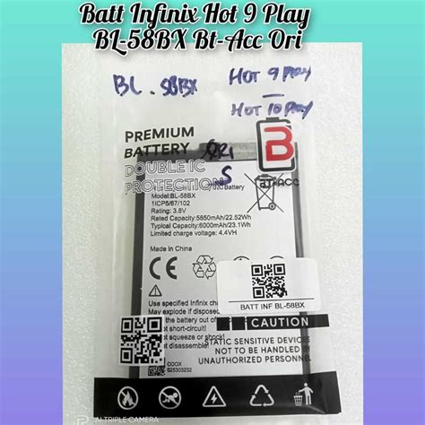Jual Battery Baterai Batt Infinix X X Hot Play Hot Play Bl Bx Ori Bt Acc Batre Bl