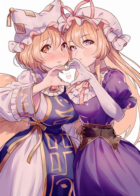 Yakumo Yukari And Yakumo Ran Touhou Drawn By Masanaga Tsukasa