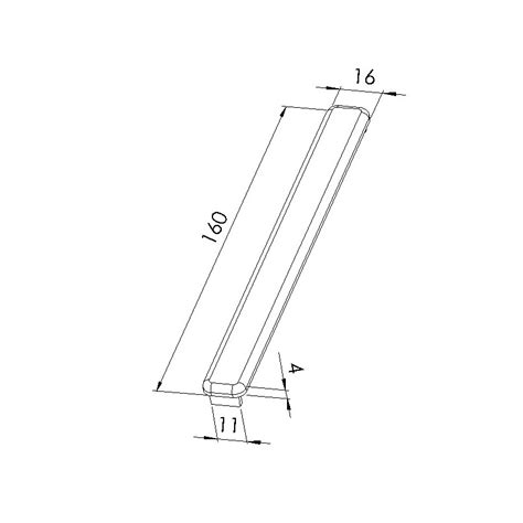 Embout Profil Aluminium Mm X Mm Noir Elcom Shop