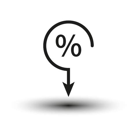 Premium Vector Percent Down Icon Vector Illustration Eps 10 Stock Image