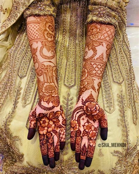 Arabic Bridal Mehndi Designs For Full Hands