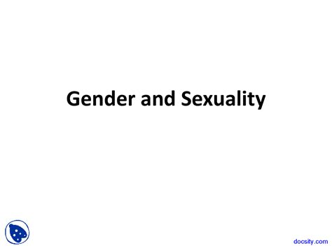 Gender And Sexuality Introduction To Sociology Lecture Slides