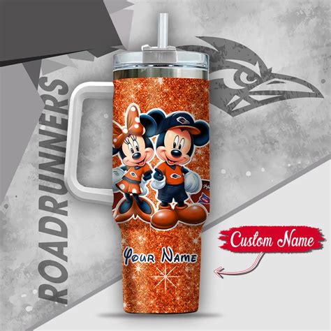 NCAA UTSA Roadrunners Mickey And Minnie Couple Custom Stanley Quencher