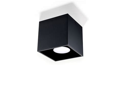 Aplique De Techo QUAD 1 Negro GU10 Sollux SL 0022 LEDBOX