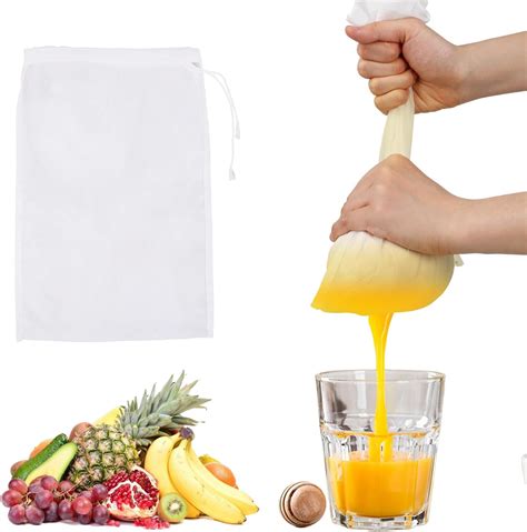 6 Pack Nut Milk Bags Bojuzhi Unbleached Cotton Cheesecloth Bags For Straining Nut