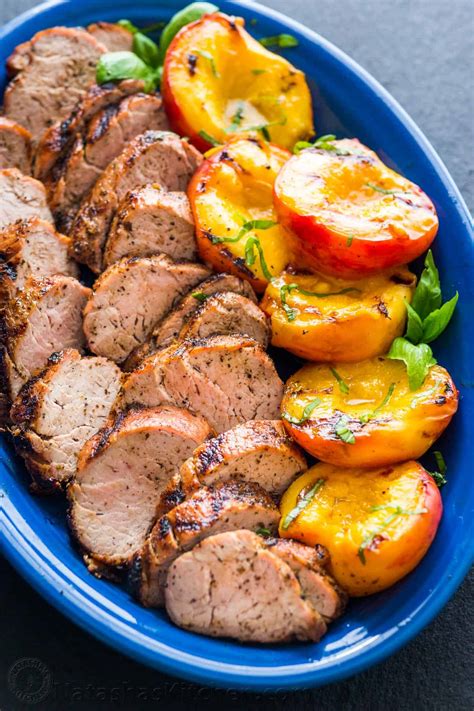 Grilled Pork Tenderloin With Peaches