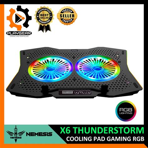 Jual COOLING PAD NOTEBOOK COOLER RGB NYK NEMESIS X6 THUNDERSTORM