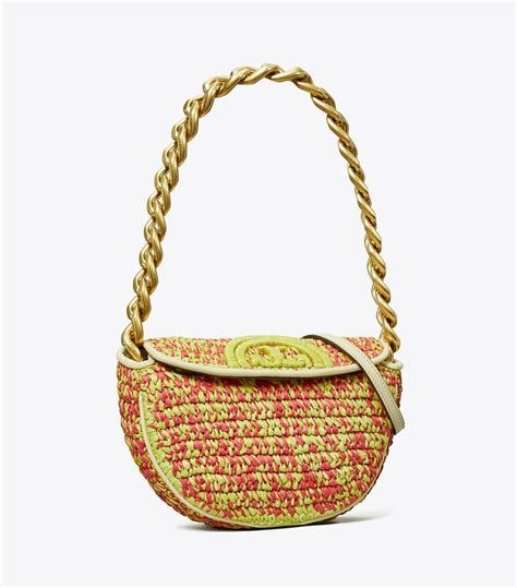 Mini Fleming Soft Crochet Crescent Bag Womens Designer Shoulder Bags Tory Burch