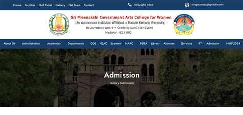 Meenakshi College For Women Application Admission 2024
